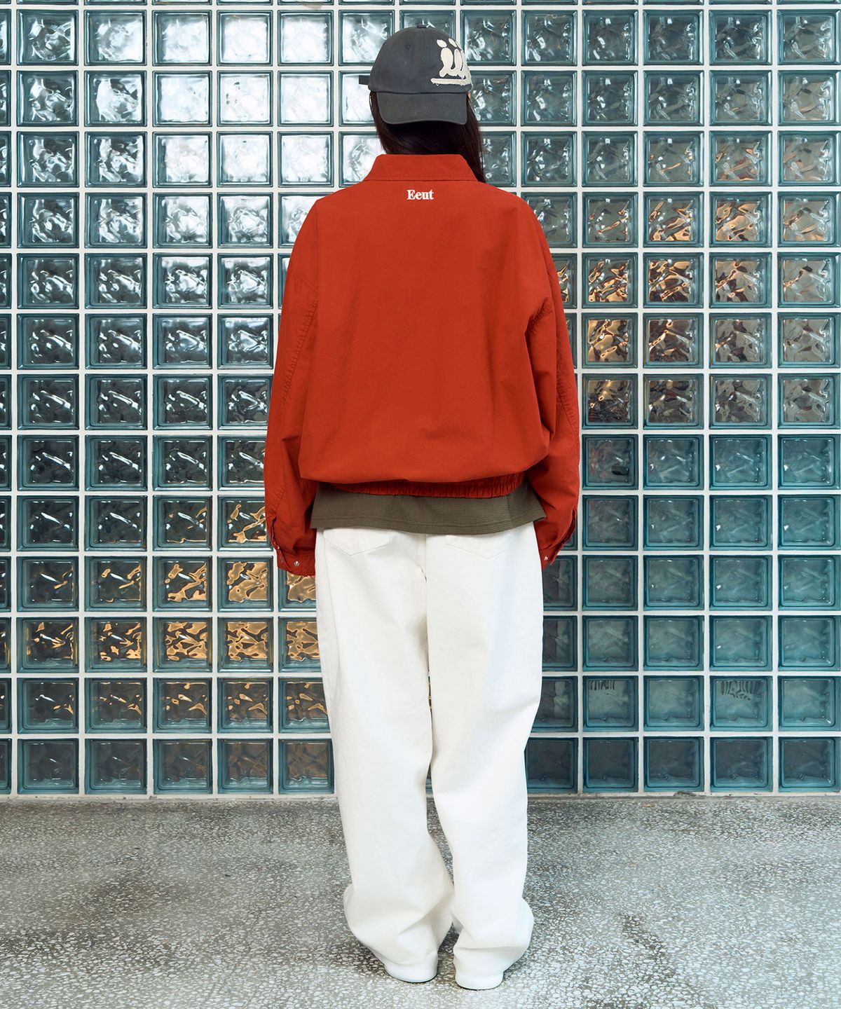 이우트(EEUT) WASHED COTTON BLOUSON JACKET /  RED