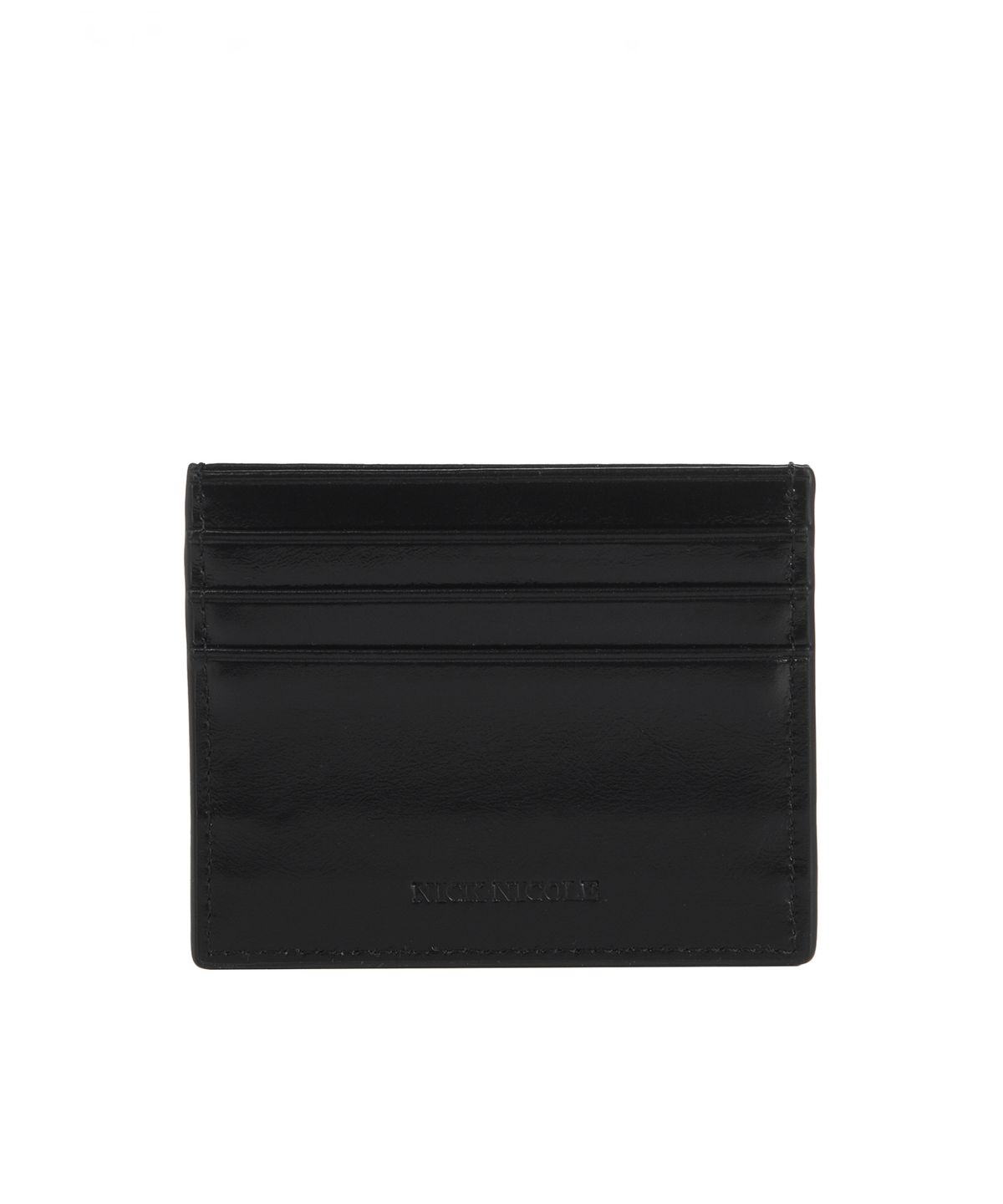 닉앤니콜(NICK&NICOLE) METAL RIVET LEATHER CARD WALLET_BLACK
