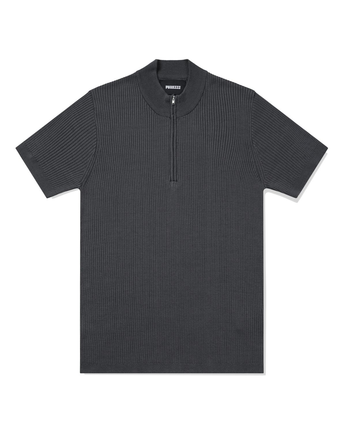 포스333(PHOS333) M Slim Fit Half Zip Knit/Charcoal
