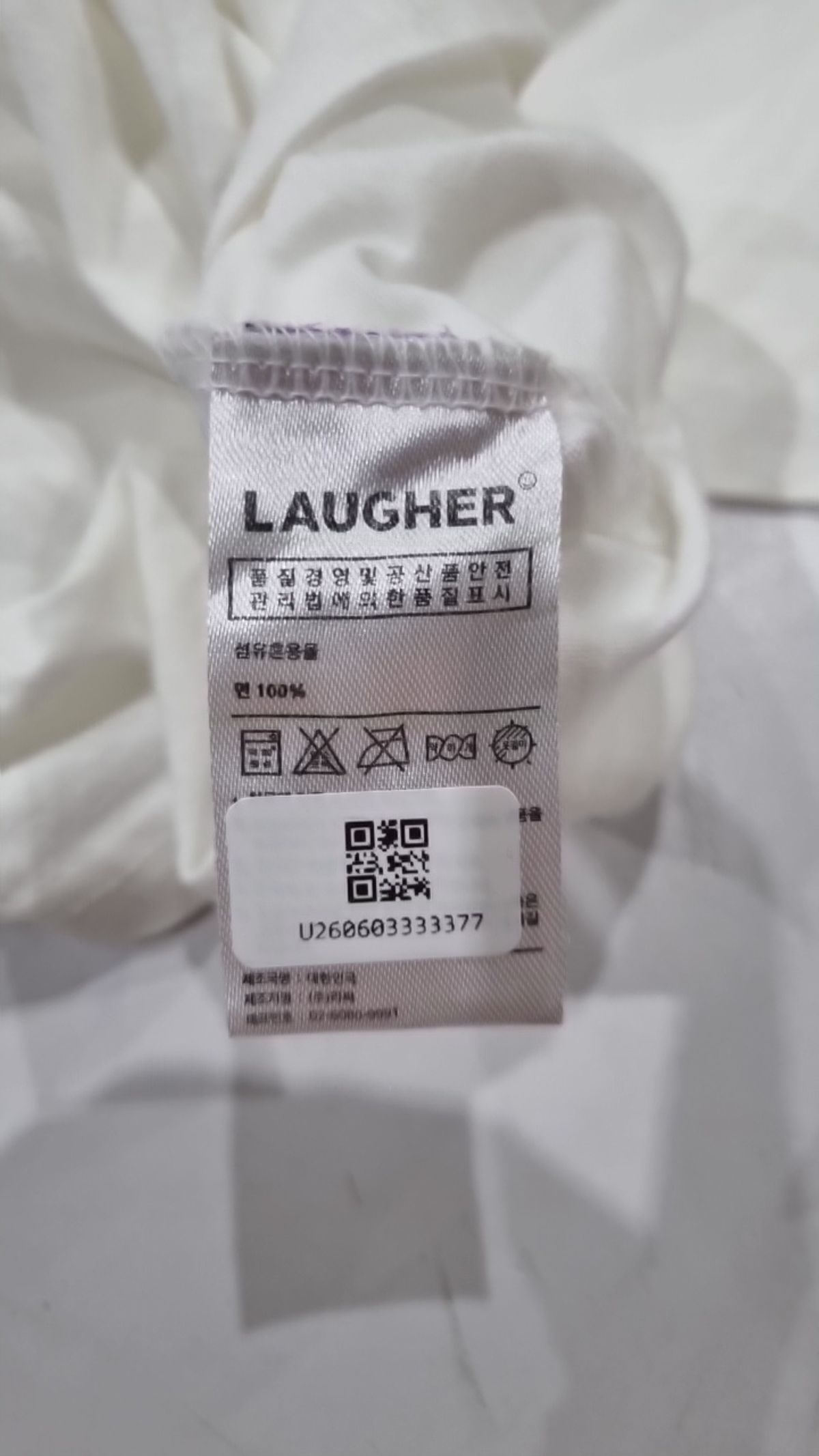 라퍼(LAUGHER) 반소매 티셔츠 XL