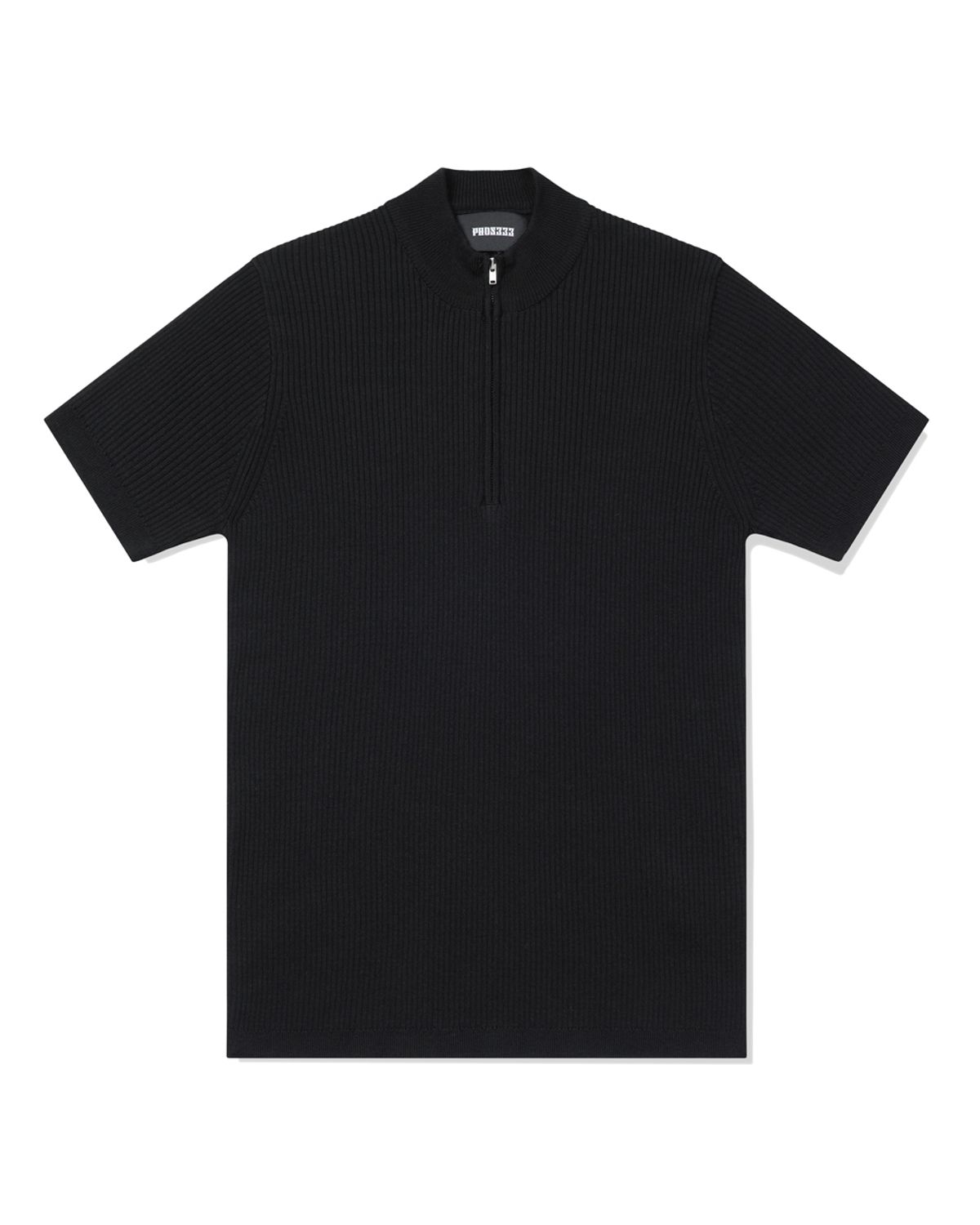 포스333(PHOS333) M Slim Fit Half Zip Knit/Black