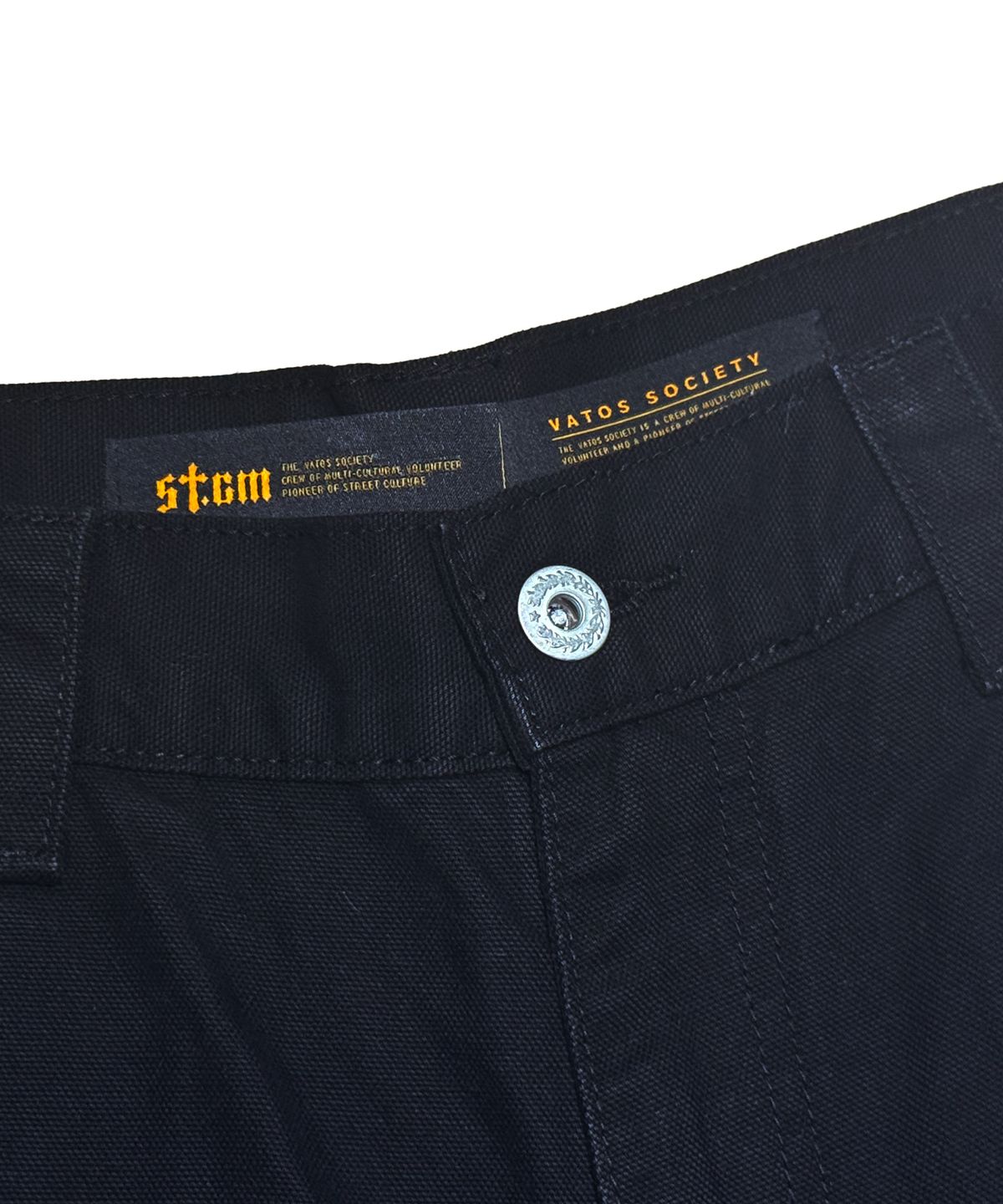 스티그마(STIGMA) WASHED CANVAS CARPENTER BERMUDA PANTS BLACK