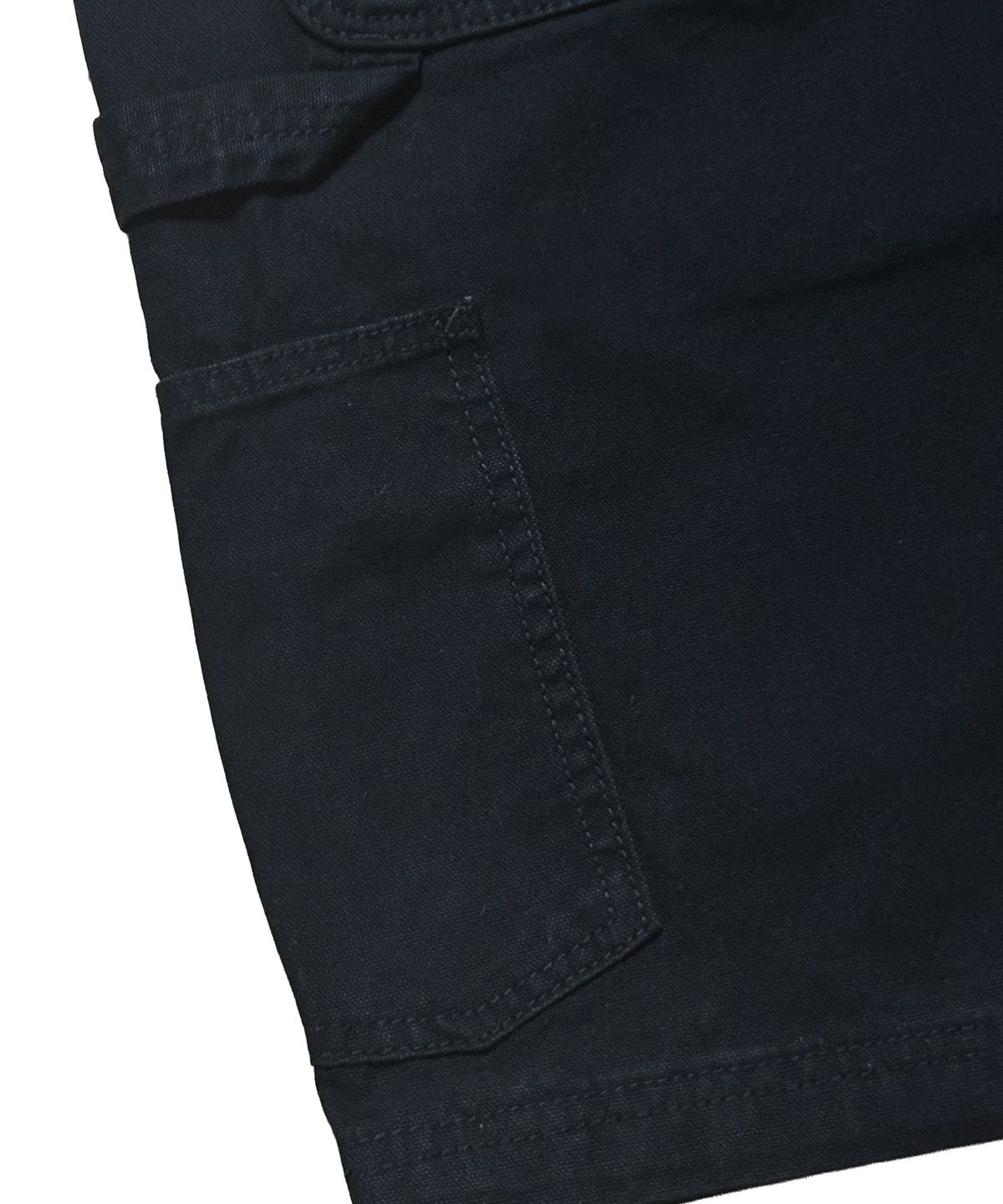 스티그마(STIGMA) WASHED CANVAS CARPENTER BERMUDA PANTS BLACK