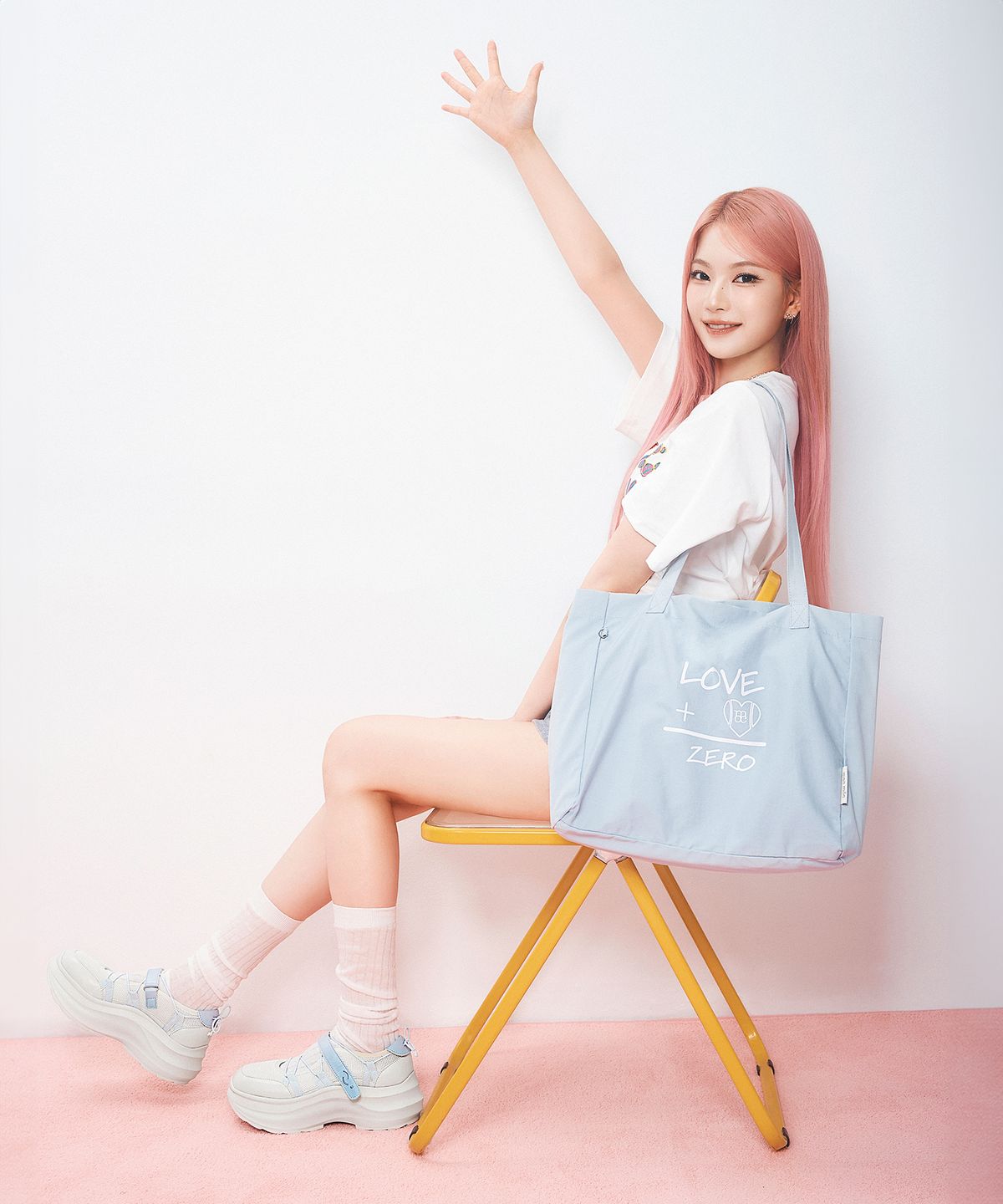 마크모크(MAC MOC) [STAYC] Tory 토리 매쉬 벨크로 플랫폼 스니커즈_Cream (5.5cm)