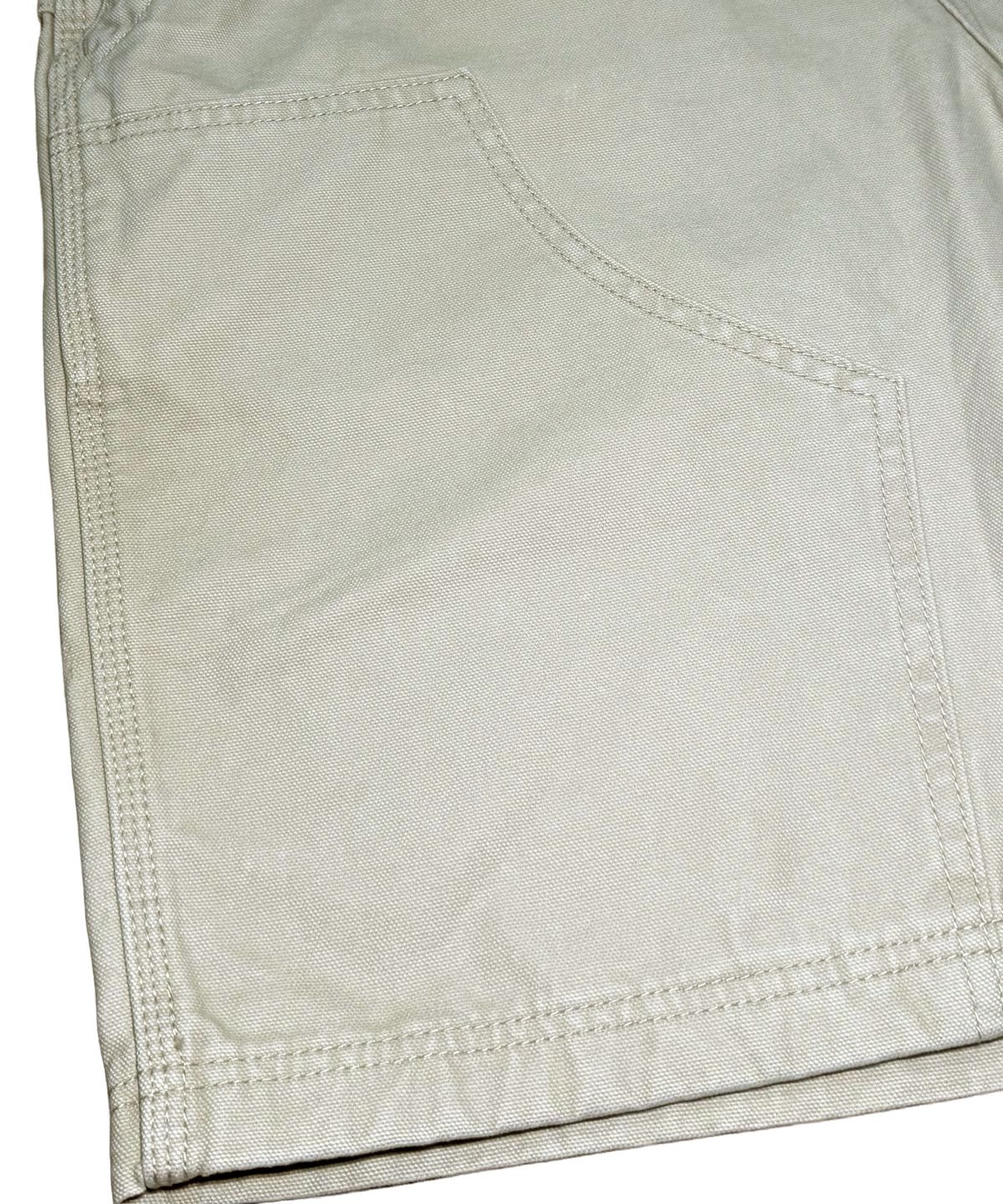 스티그마(STIGMA) WASHED CANVAS CARPENTER BERMUDA PANTS BEIGE