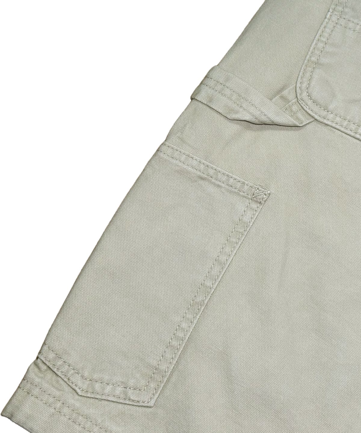 스티그마(STIGMA) WASHED CANVAS CARPENTER BERMUDA PANTS BEIGE