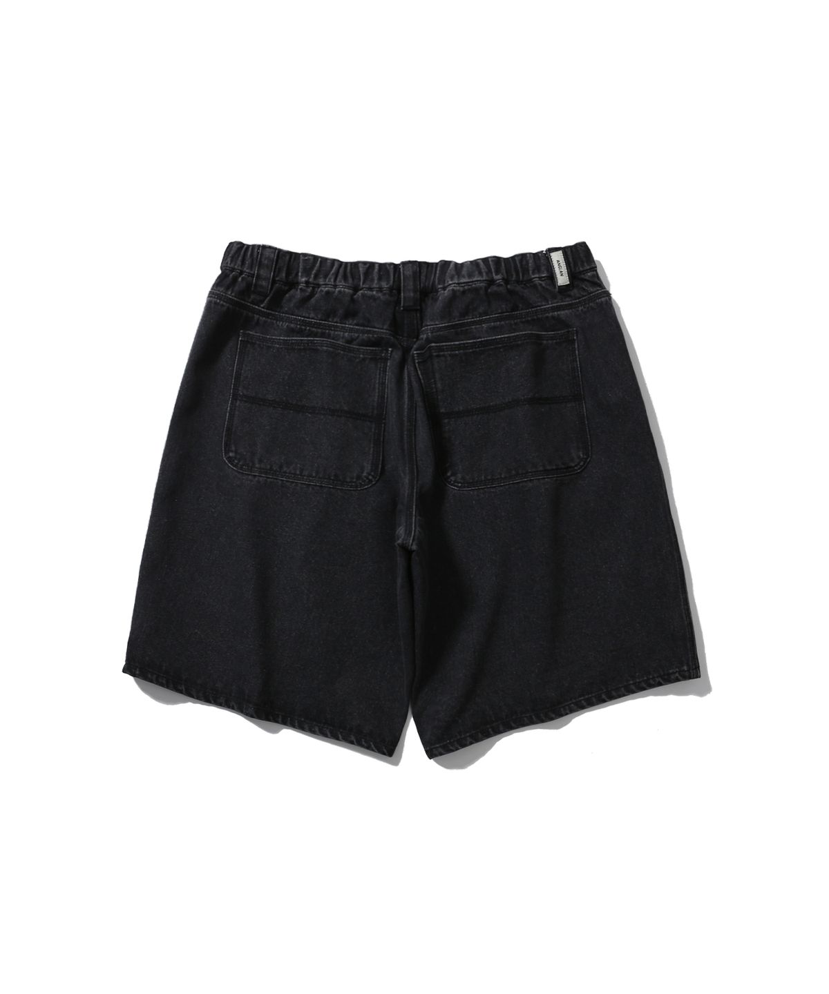 앵글런(ANGLAN) Denim Baggy Half Pants - Washed Black