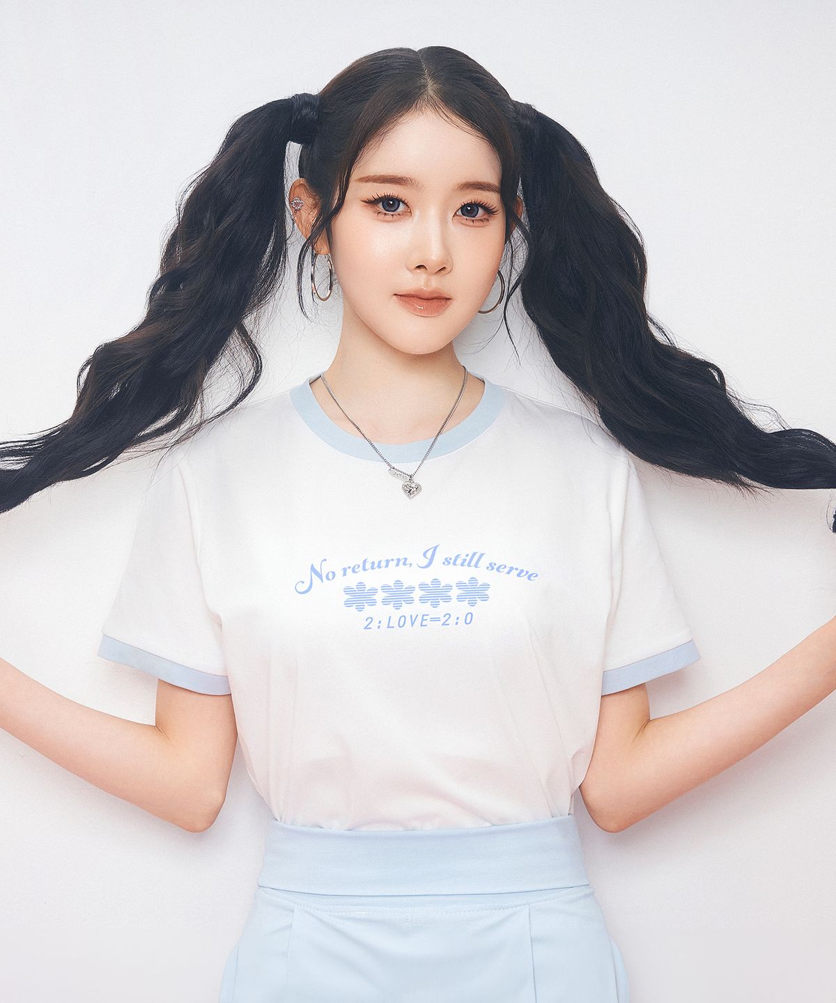 마크모크(MAC MOC) [STAYC] Court 코트 반팔 링거 티셔츠_White