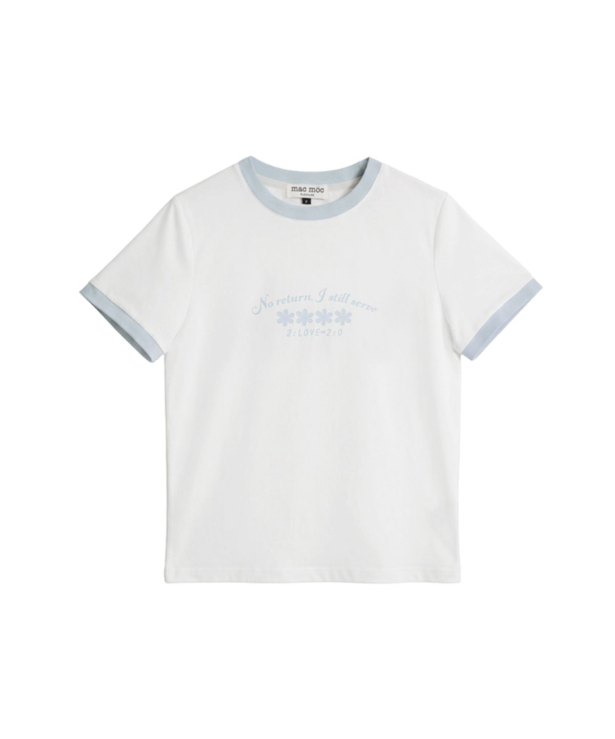 마크모크(MAC MOC) [STAYC] Court 코트 반팔 링거 티셔츠_White