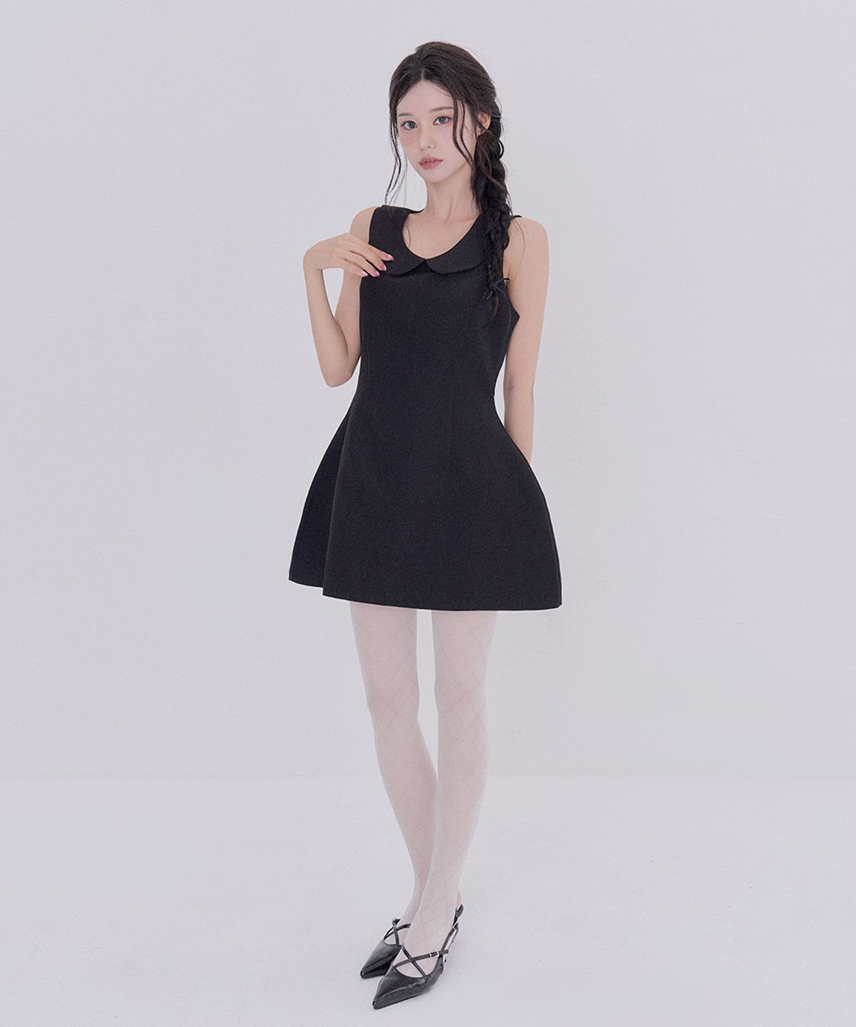 테테모치(TETEMOCHI) 뮤즈 미니 원피스(black)