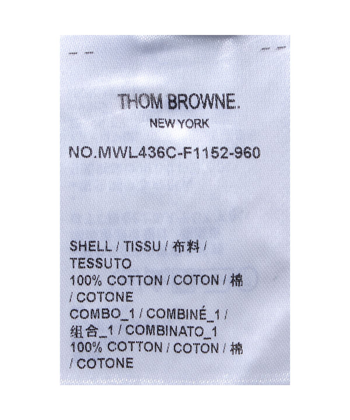 톰 브라운(THOM BROWNE) 바리에이티드 렙 스트라이프 포플린 콤보 롱슬리브 가디건 - 믹스 / MWL436CF1152960