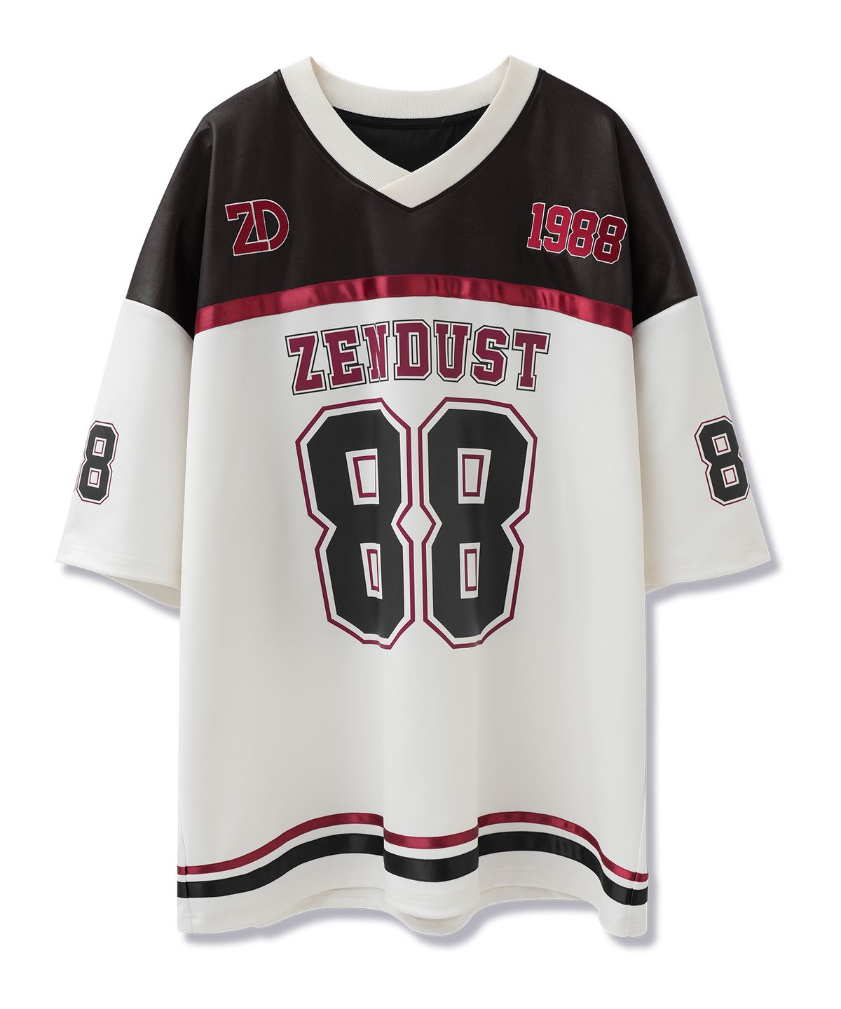젠더스트(ZENDUST) Varsity 88 Football Jersey T-shirt BLACK
