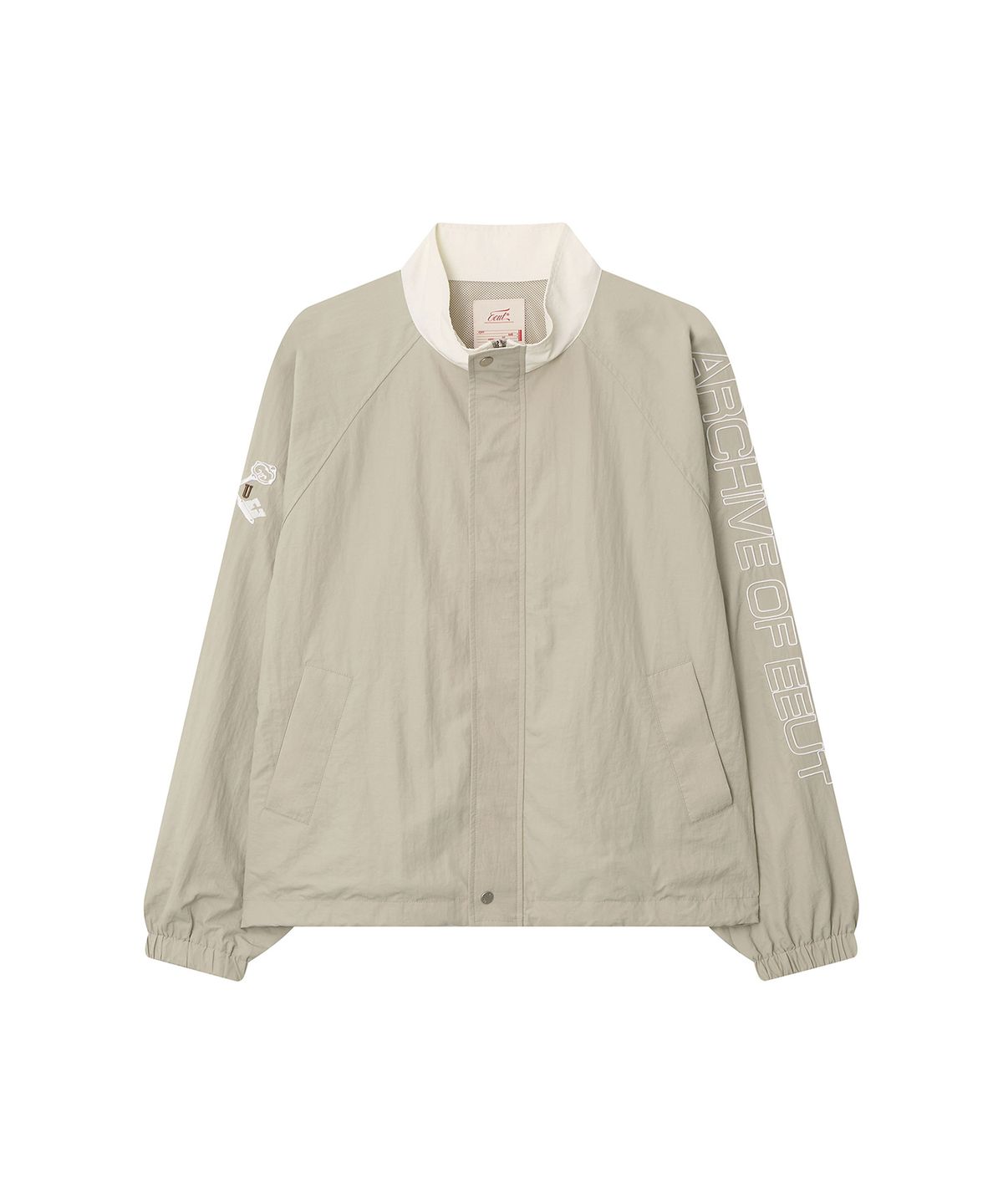 이우트(EEUT) ARCHIVE EMBROIDERED TRACK JUMPER / BEIGE