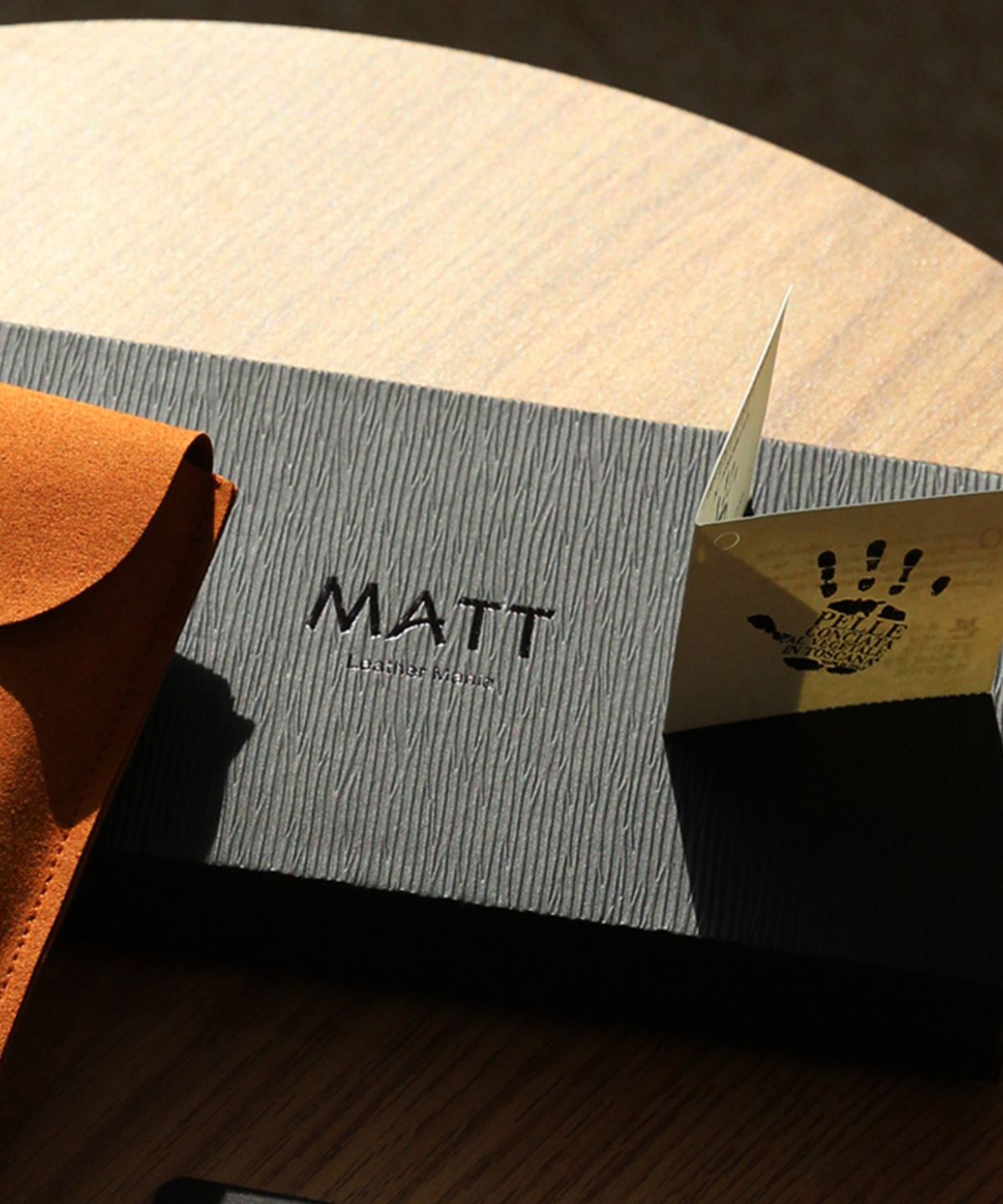 마뜨(MATT) 폴딩 통가죽 명함 카드지갑 다크브라운