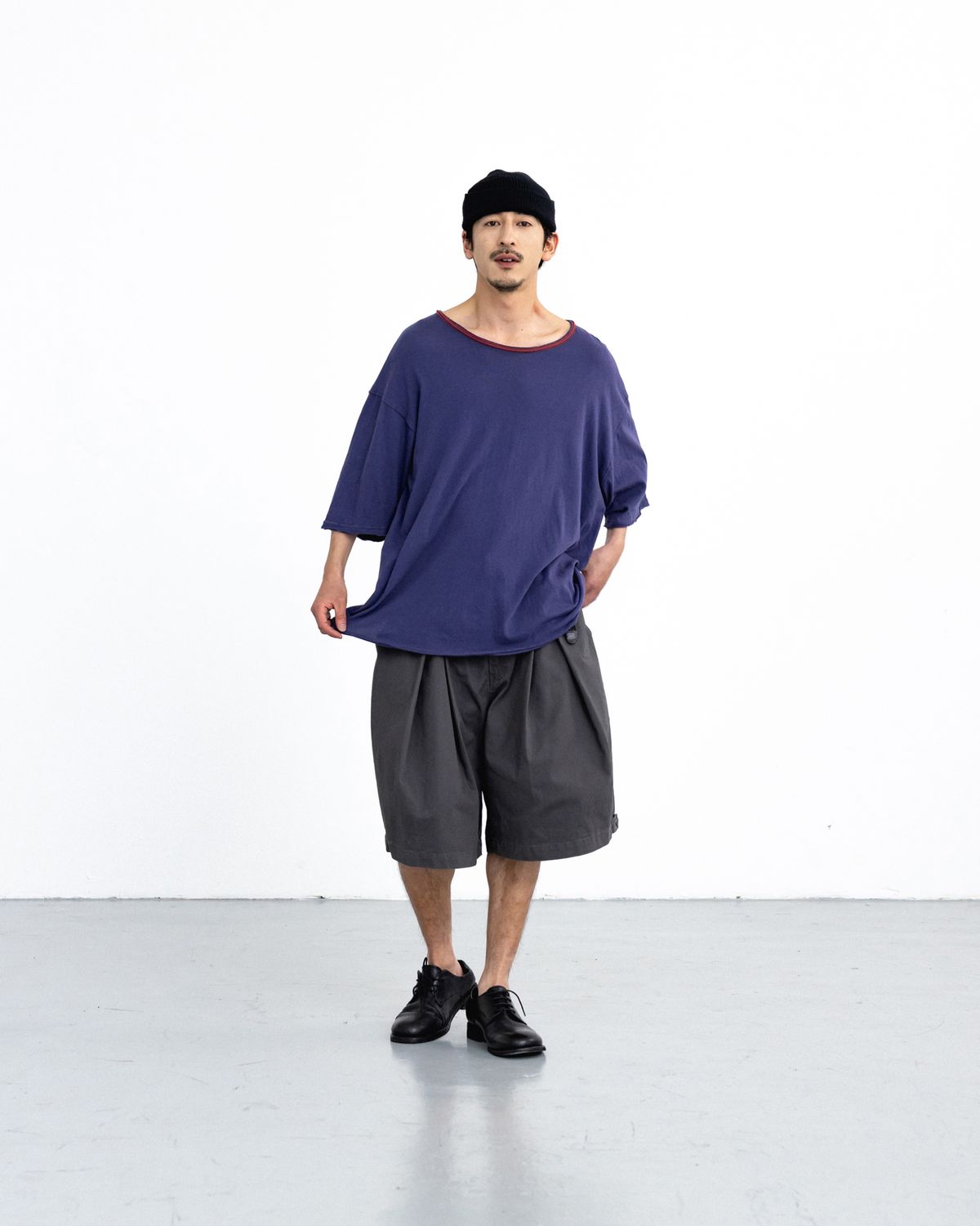 앵글런(ANGLAN) Soft Cut-Off Tee - Purple