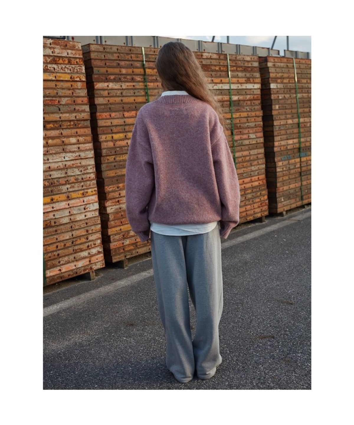 샌드 사운드(SAND SOUND) (UNISEX) Wide Training Pants  Grey
