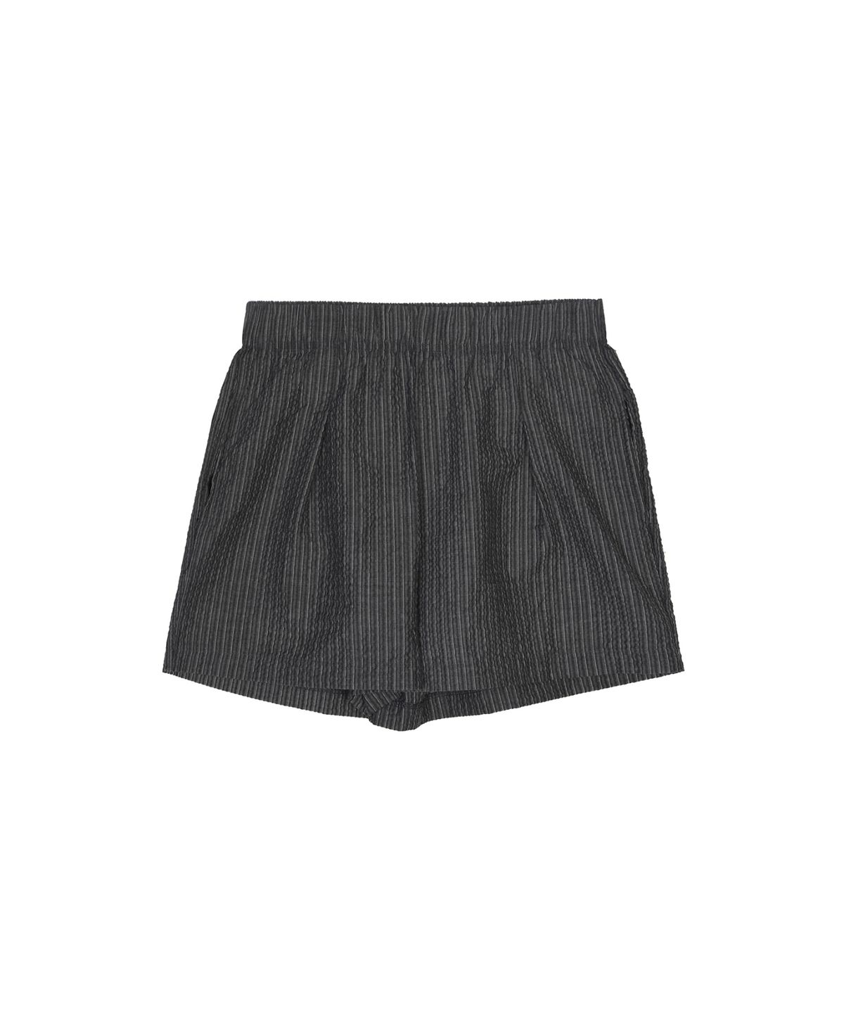 닉앤니콜(NICK&NICOLE) SHEER STRIPE SHORT PANTS_BLACK