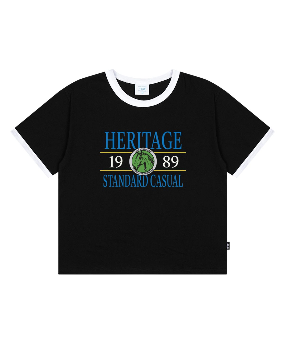 1989스탠다드(1989STANDARD) CASUAL HERITAGE 쿨코튼 크롭 링거 반소매 (SRCSTD-0266)