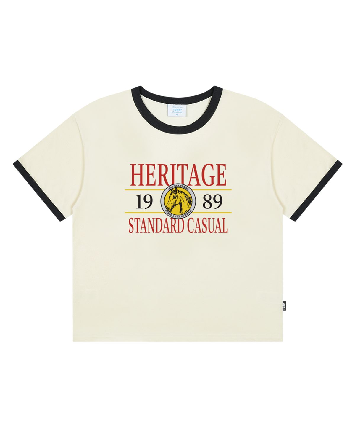 1989스탠다드(1989STANDARD) CASUAL HERITAGE 쿨코튼 크롭 링거 반소매 (SRCSTD-0266)