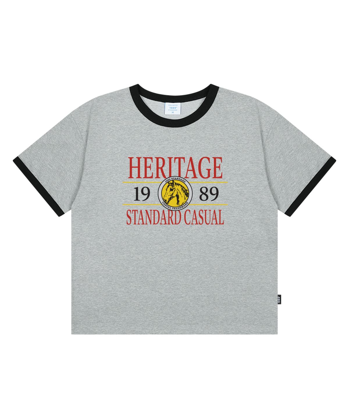 1989스탠다드(1989STANDARD) CASUAL HERITAGE 쿨코튼 크롭 링거 반소매 (SRCSTD-0266)