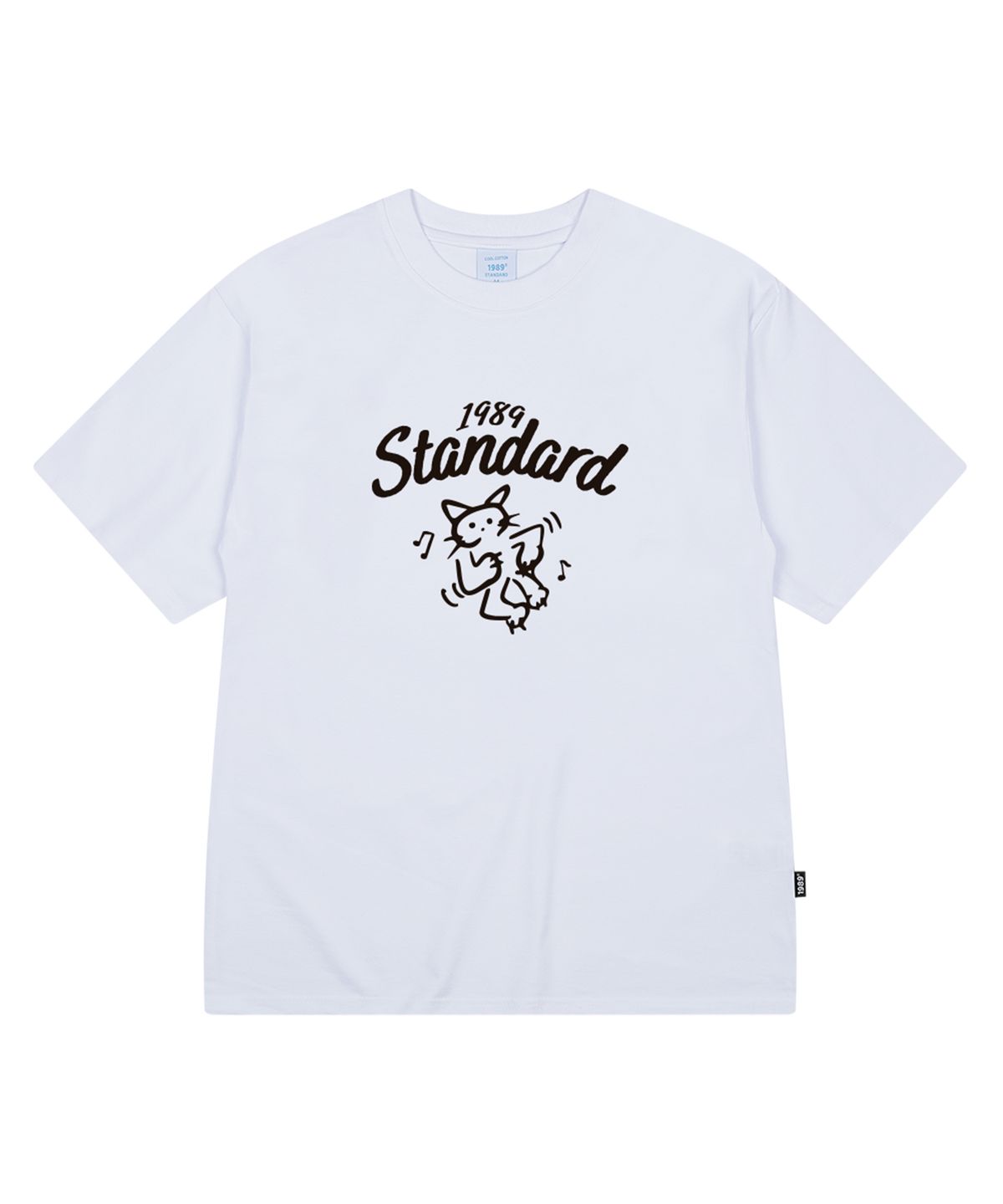 1989스탠다드(1989STANDARD) HAPPY CAT 쿨 코튼 오버핏 반소매 (SISSTD-0267)