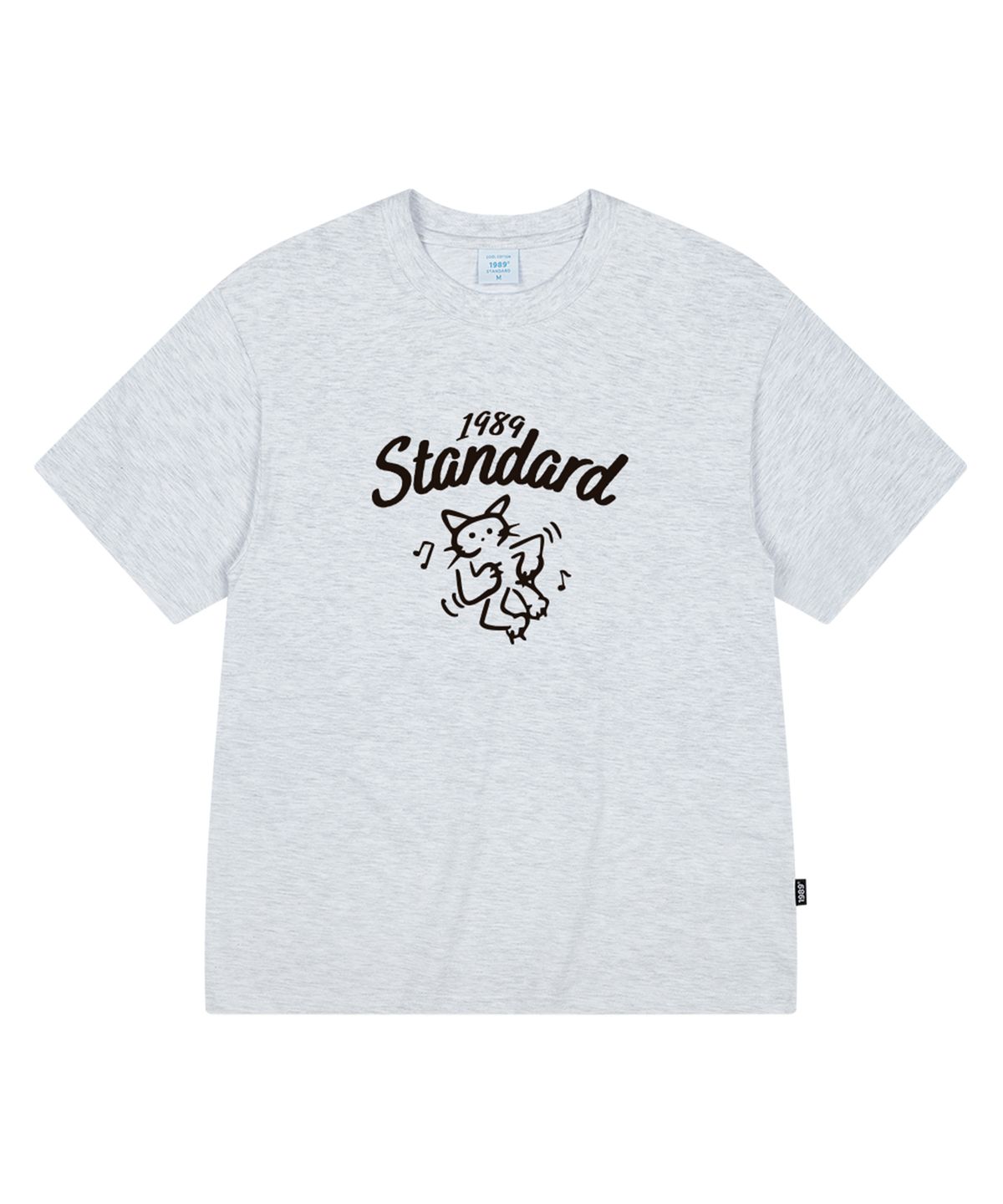 1989스탠다드(1989STANDARD) HAPPY CAT 쿨 코튼 오버핏 반소매 (SISSTD-0267)