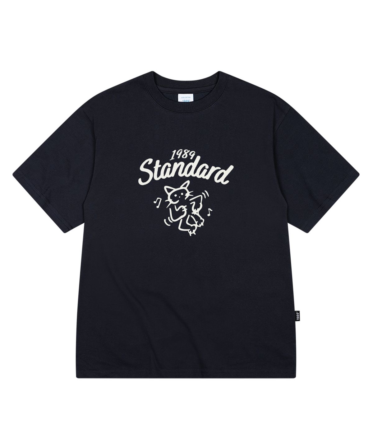 1989스탠다드(1989STANDARD) HAPPY CAT 쿨 코튼 오버핏 반소매 (SISSTD-0267)