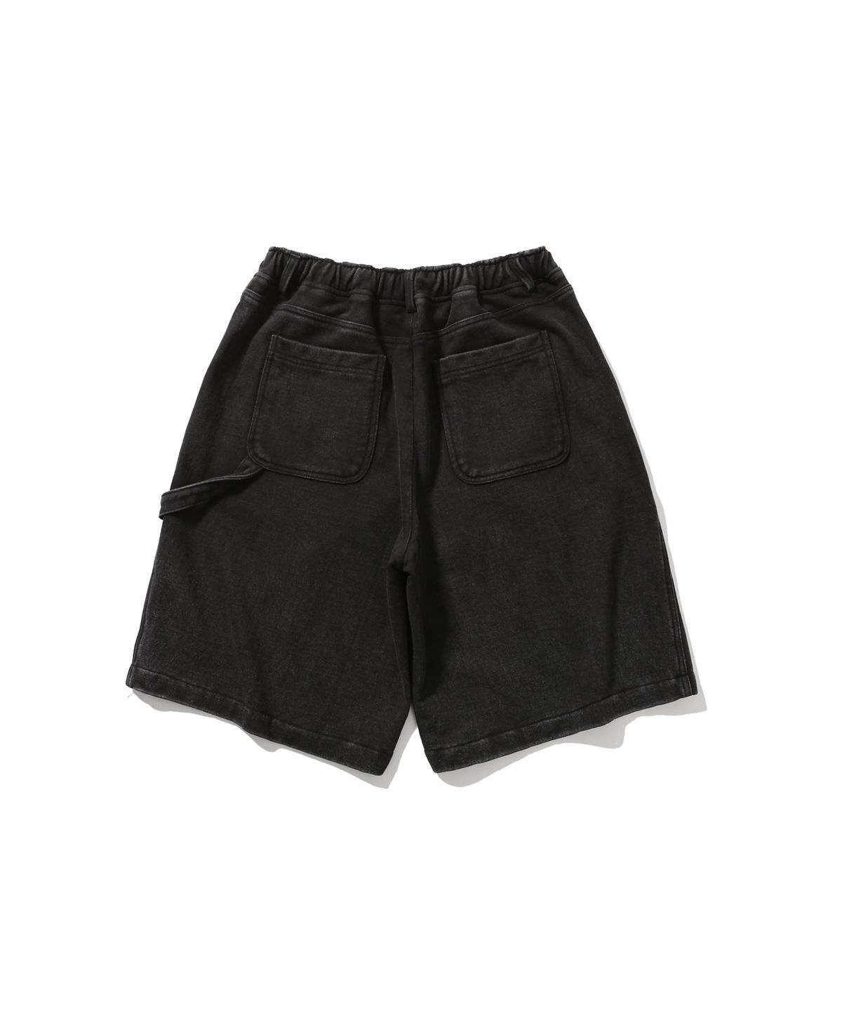앵글런(ANGLAN) Washed Work Sweat Shorts - Washed Black