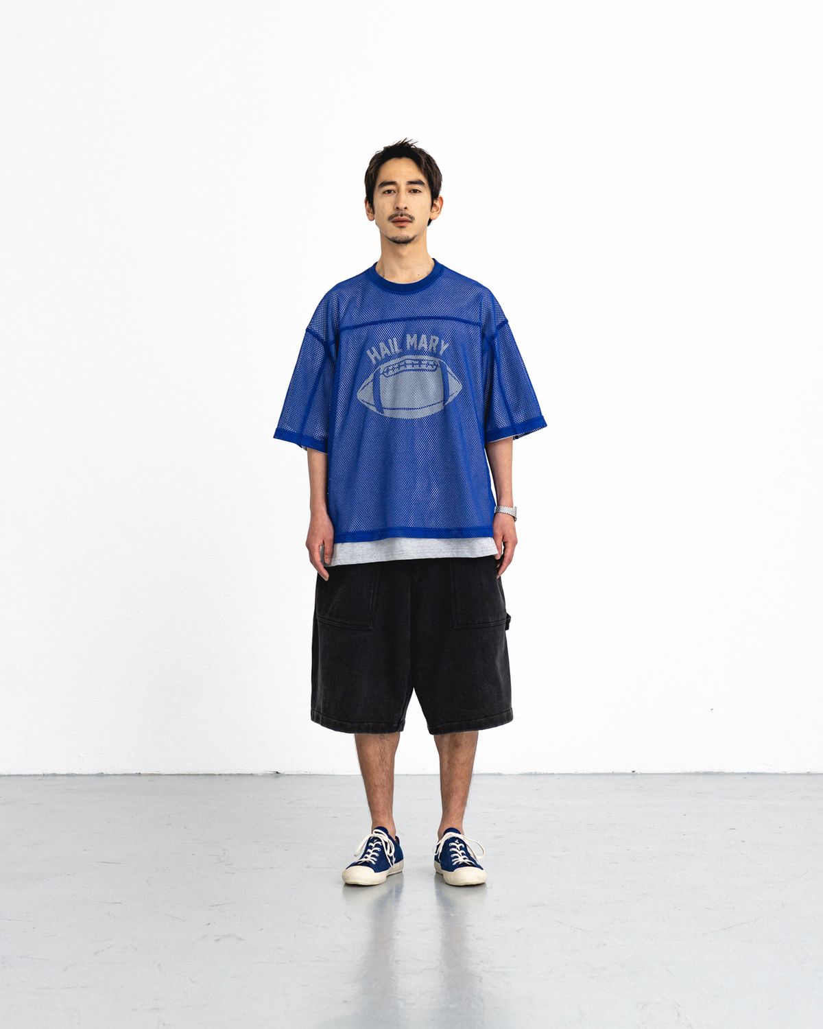 앵글런(ANGLAN) Washed Work Sweat Shorts - Washed Black