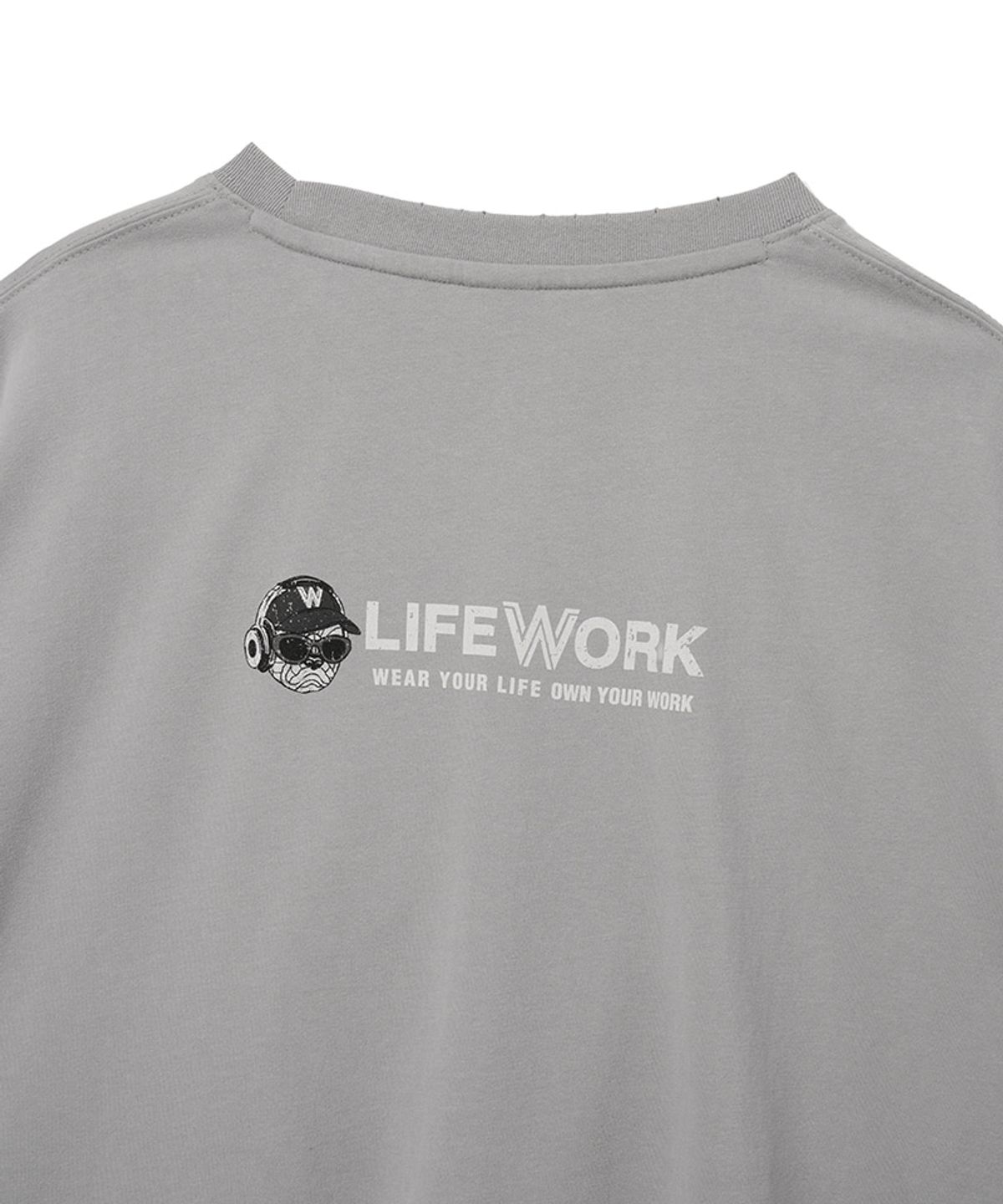 라이프워크(LIFEWORK) 여성) 빈티지 무드 힙독 반팔 티셔츠