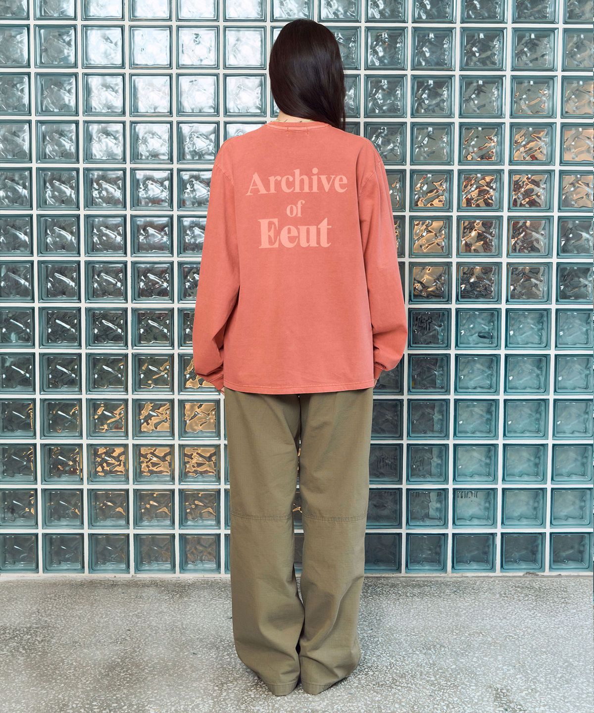 이우트(EEUT) PIGMENT DYED LONG SLEEVE / RED