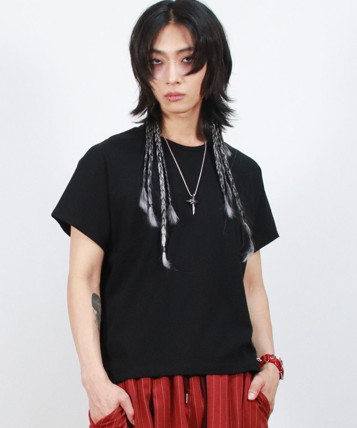 드마크(DEMARC) M Standard Fit Solid French T-Shirt  Black