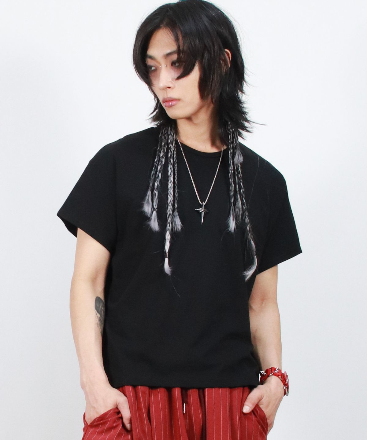 드마크(DEMARC) M Standard Fit Solid French T-Shirt  Black