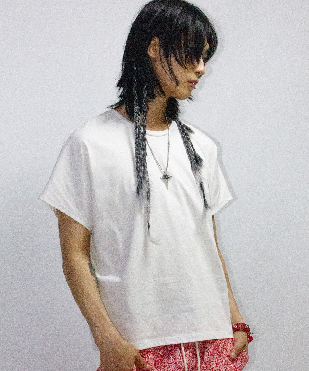 드마크(DEMARC) M Standard Fit Solid French T-Shirt  White