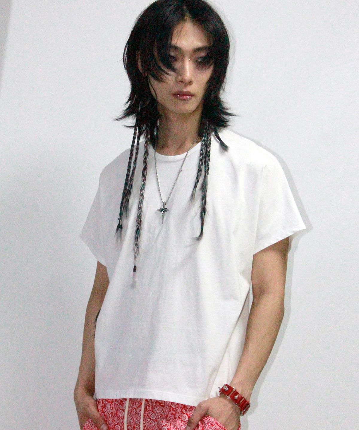 드마크(DEMARC) M Standard Fit Solid French T-Shirt  White