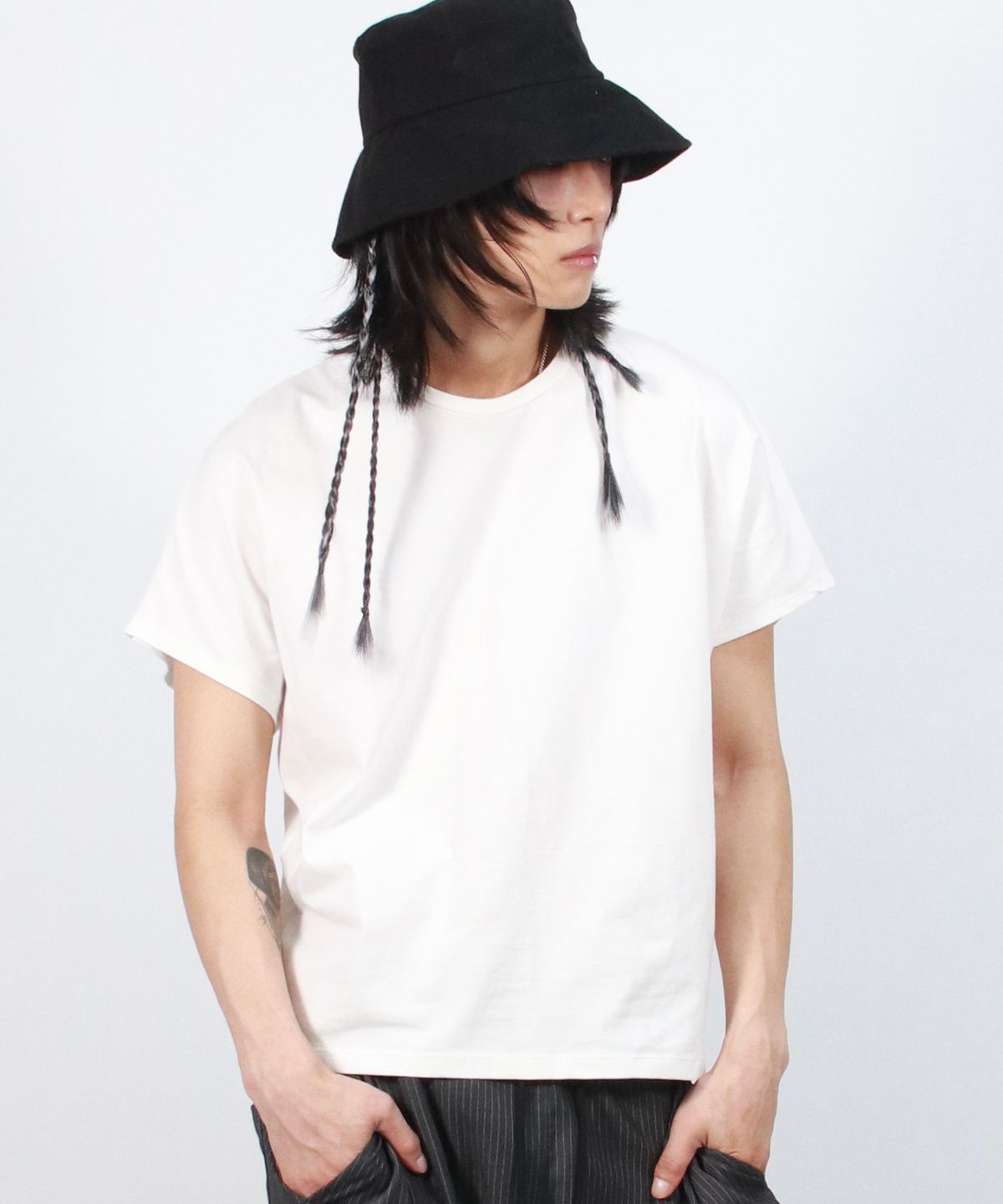 드마크(DEMARC) M Standard Fit Solid French T-Shirt  White