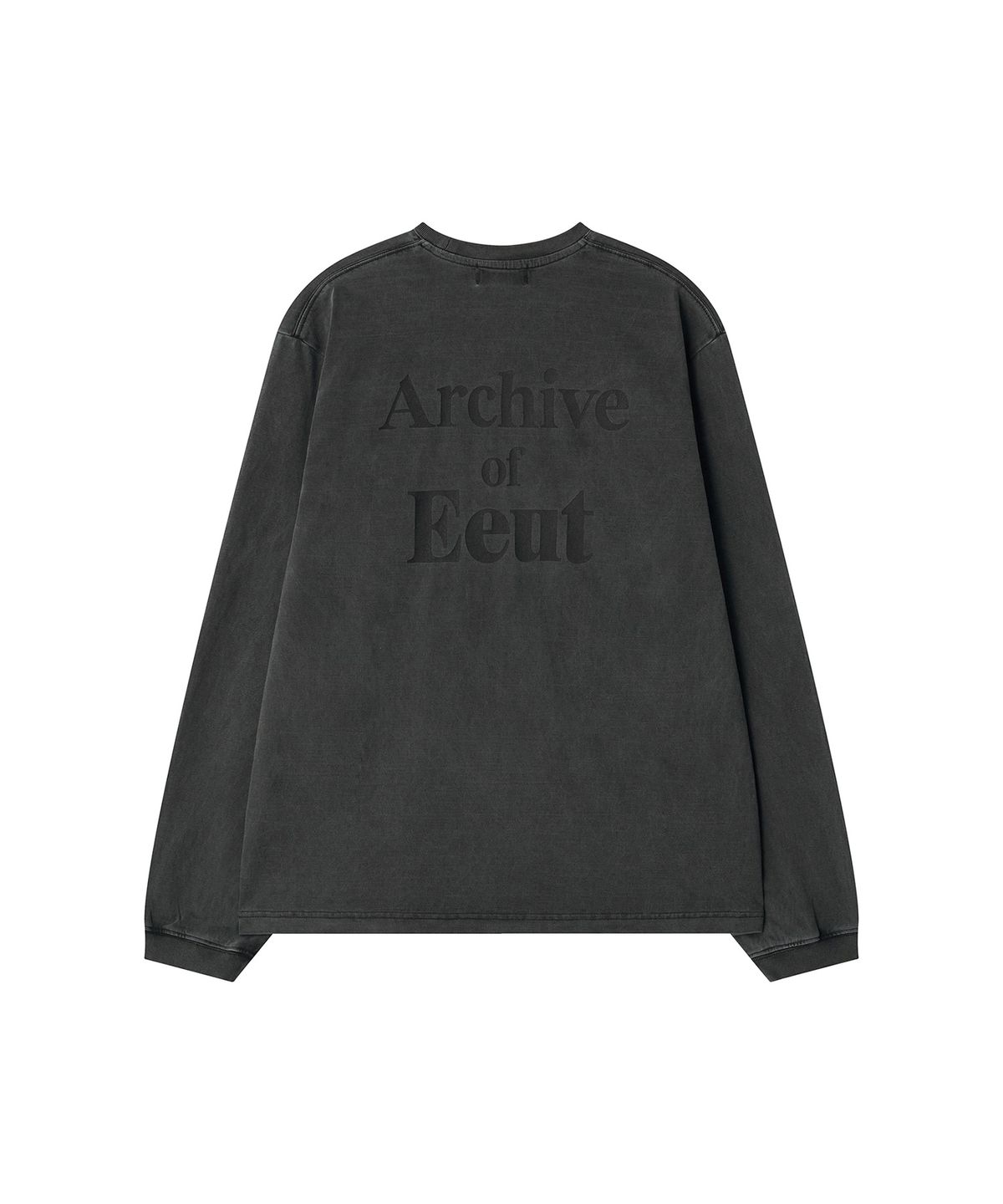 이우트(EEUT) PIGMENT DYED LONG SLEEVE / CHARCOAL