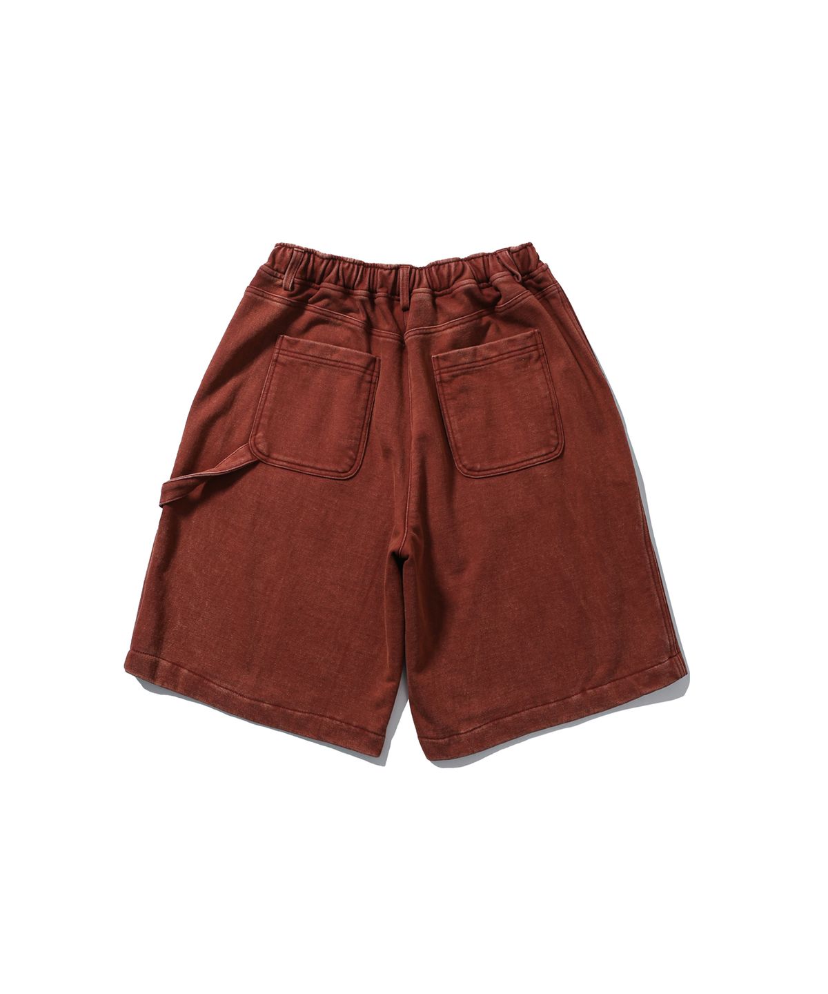 앵글런(ANGLAN) Washed Work Sweat Shorts - Washed Red