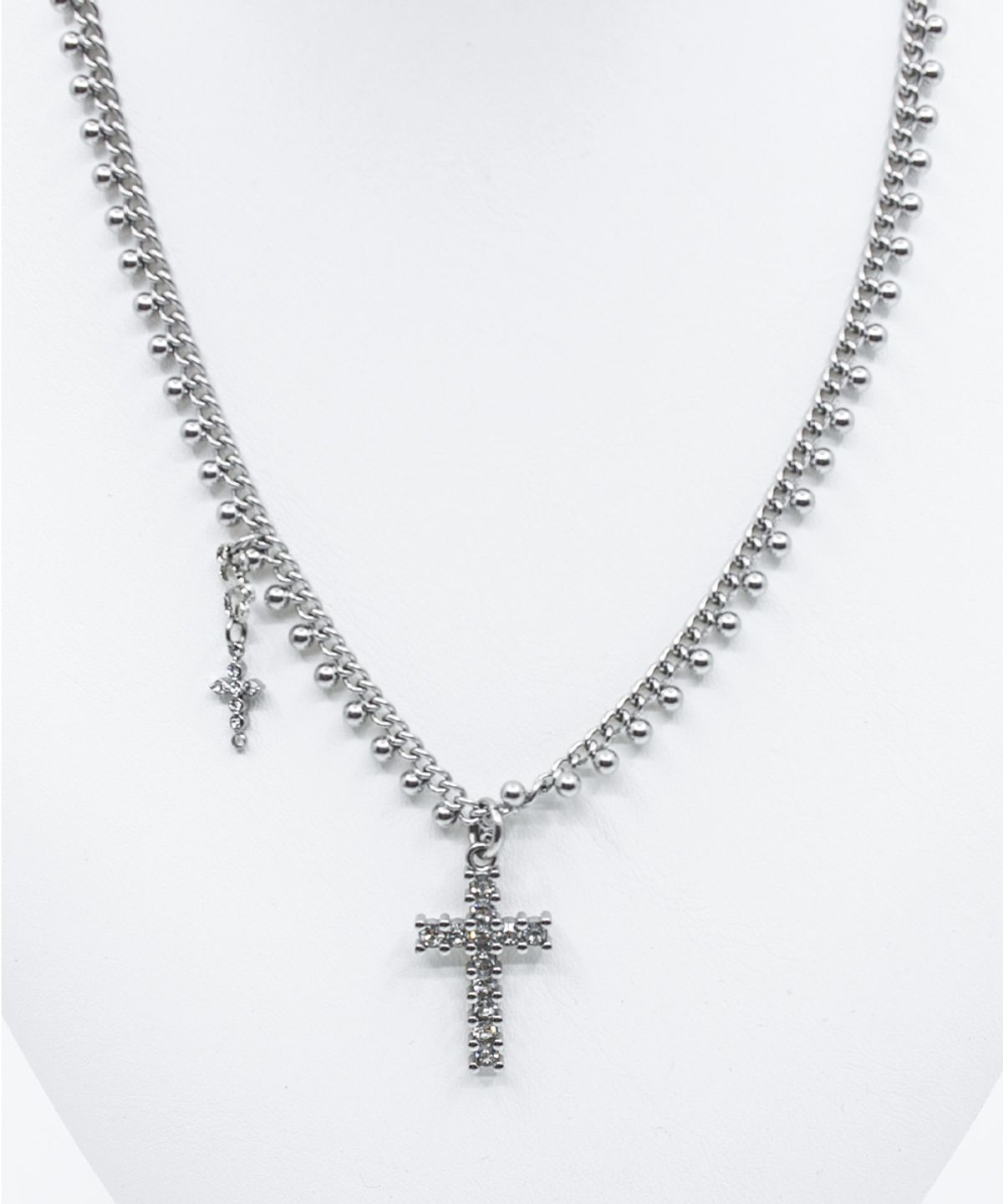 미애(MIAE) Dot cross necklace