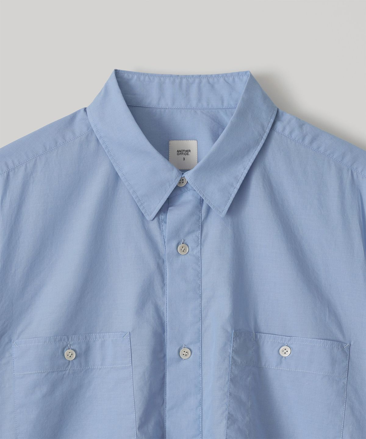 어나더 오피스(ANOTHER OFFICE) Writer Chambray Shirt (Sax)