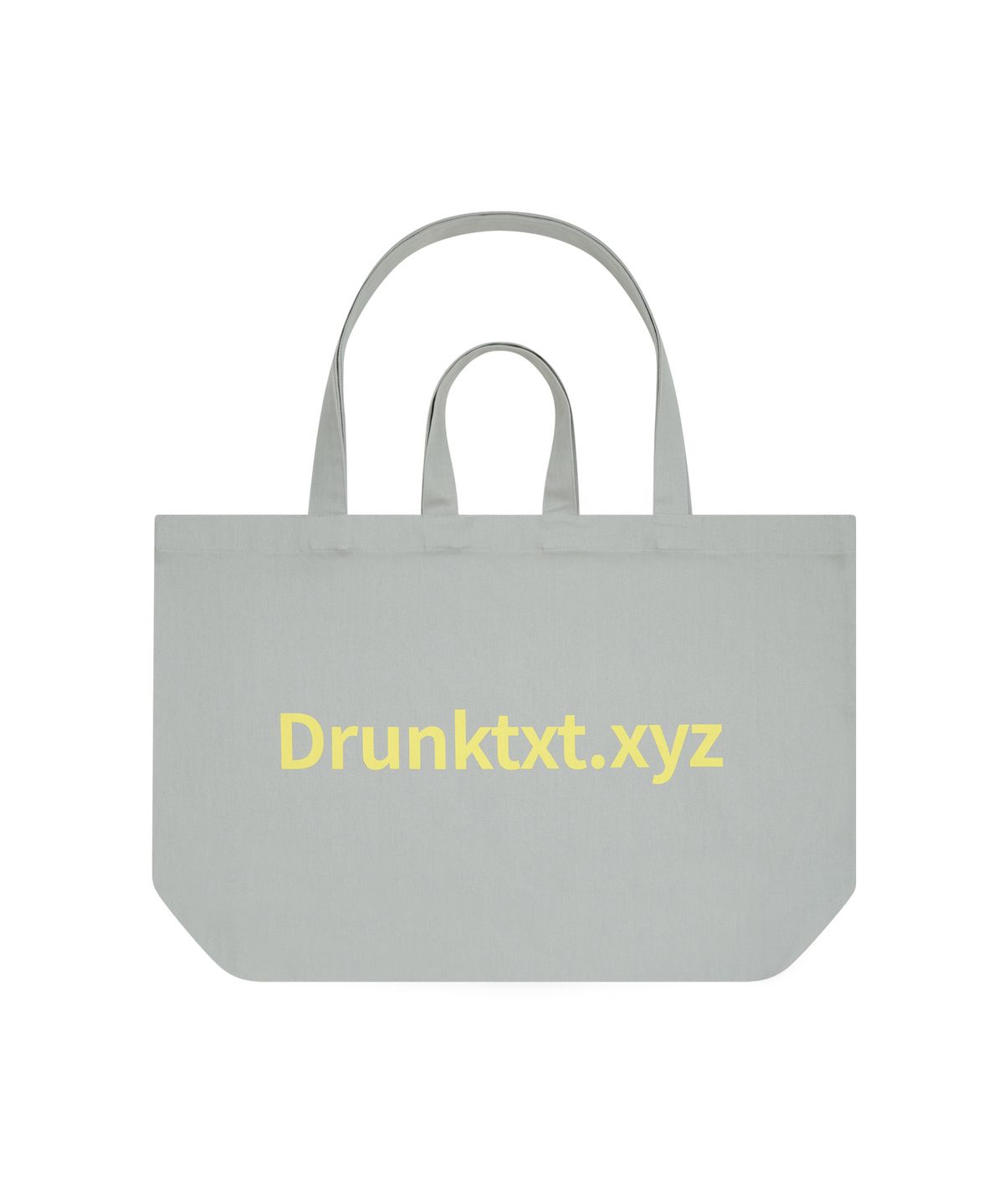 드렁크텍스트(DRUNKTXT) Sunday Drinkies 2Way Eco Bag [Melage Gray/Lemon]