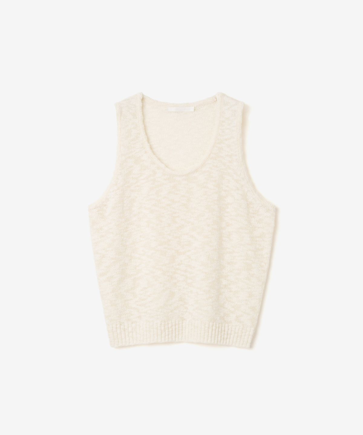 이어닝(YEARNING) COTTON SLUB KNIT SLEEVELESS, IVORY