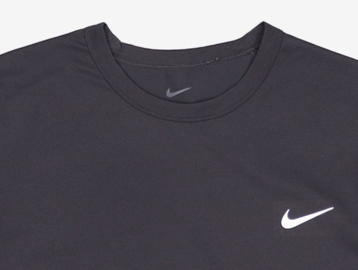나이키(NIKE) 드라이 핏 UV 하이버스 긴소매 피트니스 탑 M - 블랙:화이트 / FB8584-010 L