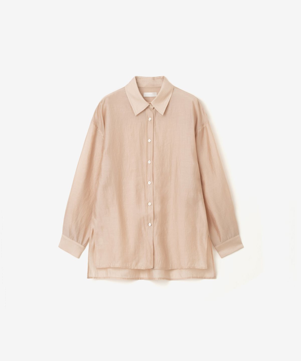 이어닝(YEARNING) LIGHT VEIL WRAP SHIRT, SALMON