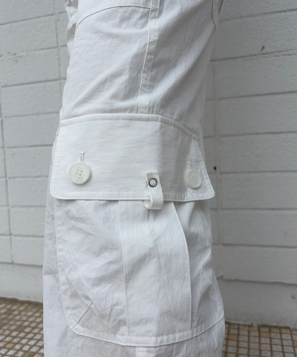 플리즈노팔로우(PLEASENOFOLLOW) Ethan Pocket Cargo Pants (White)