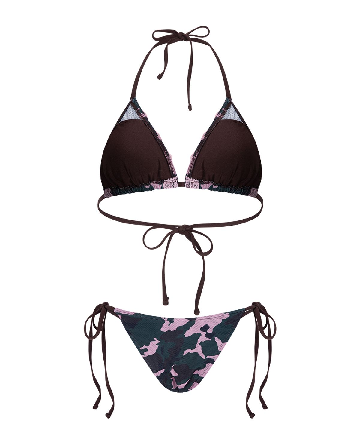 플리즈노팔로우(PLEASENOFOLLOW) Nia Camo Lace Bikini (Pink)