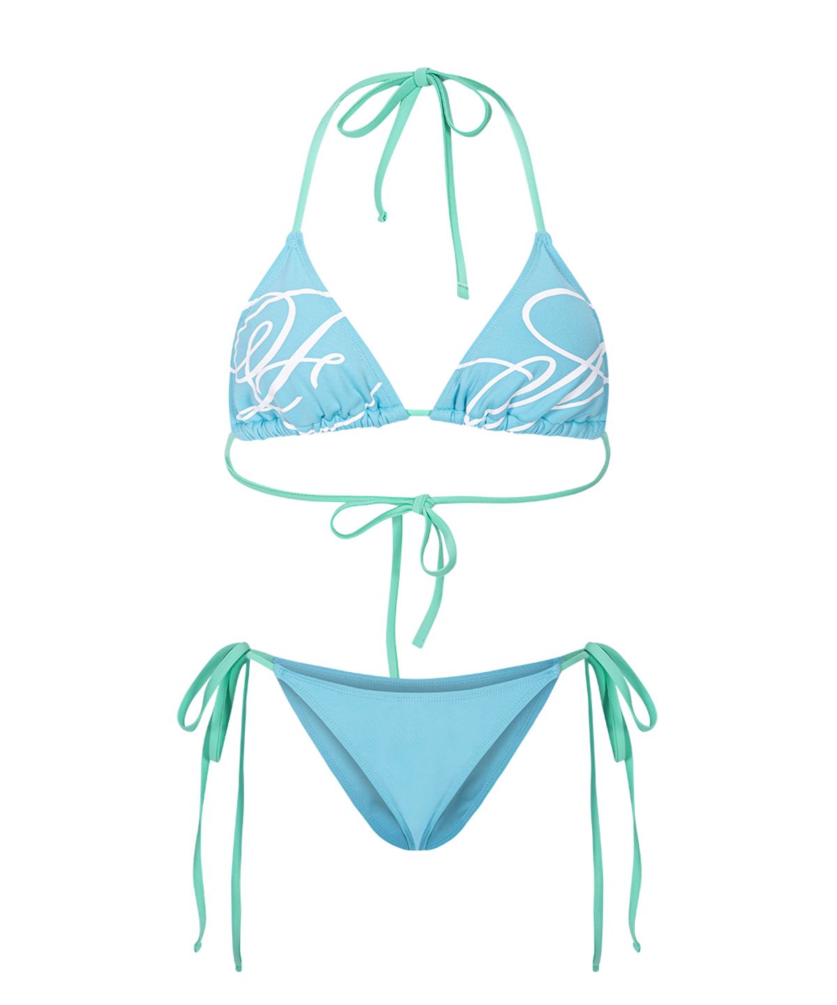 플리즈노팔로우(PLEASENOFOLLOW) Kiana Logo Lettering Bikini (Blue Mint)