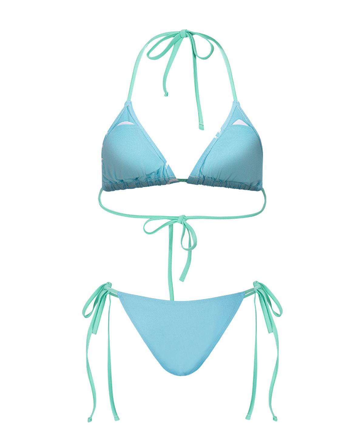 플리즈노팔로우(PLEASENOFOLLOW) Kiana Logo Lettering Bikini (Blue Mint)