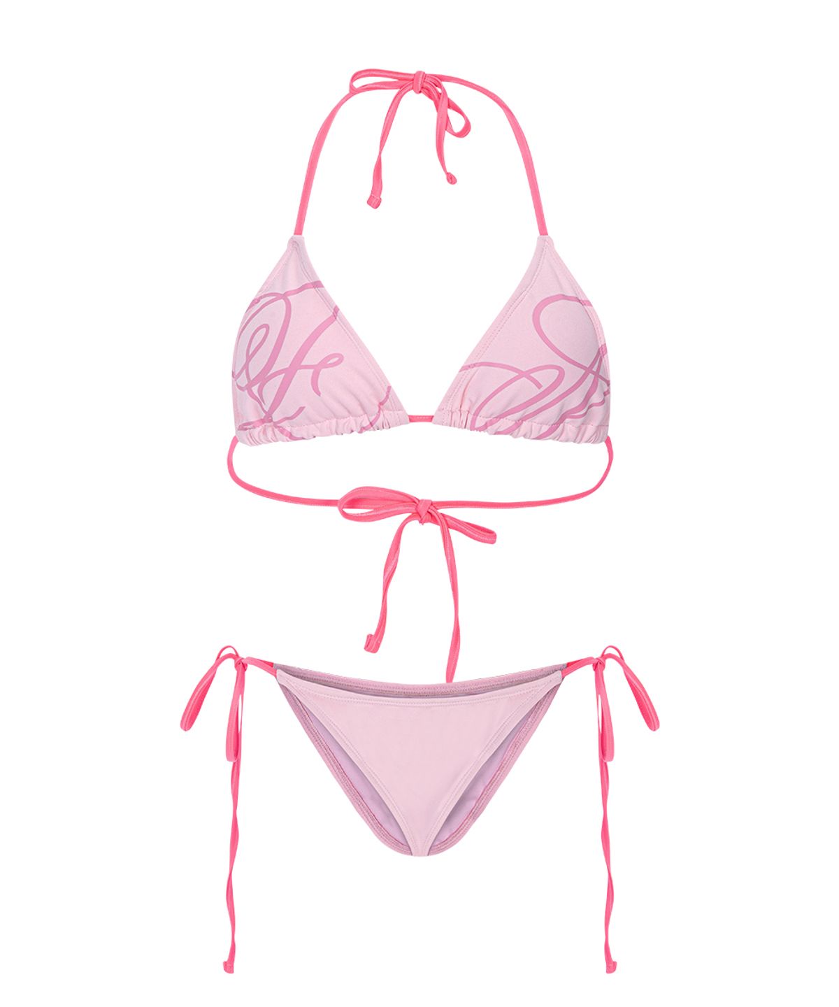 플리즈노팔로우(PLEASENOFOLLOW) Kiana Logo Lettering Bikini (Pink)