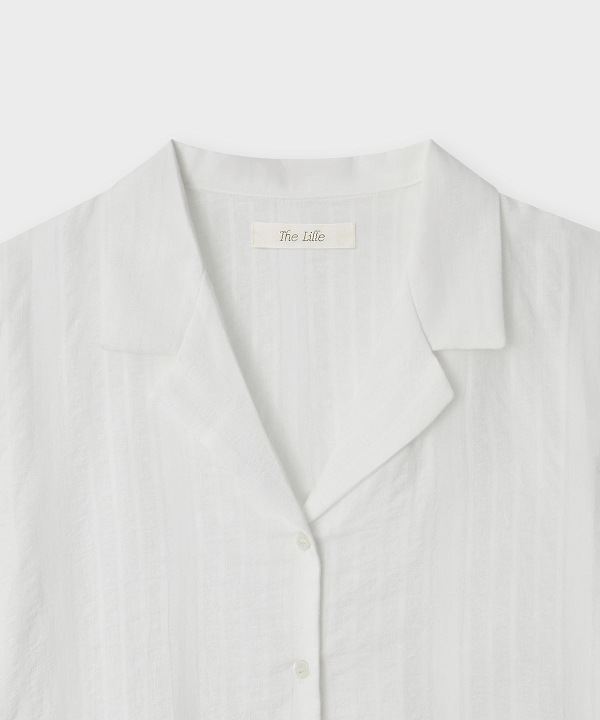 더 릴(THE LILLE) Beach Open Collar Shirt_Ivory
